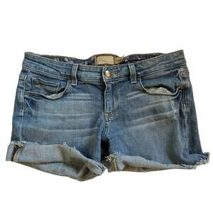 Paige Jimmy Jimmy Raw Hem Distressed Denim Shorts